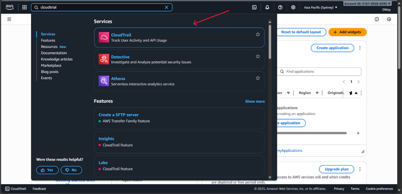 Configure CloudTrail to Store Logs :: AWS KMS Workshop